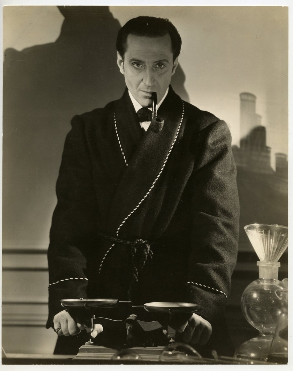 Basil Rathbone Stunning Sherlock Holmes Portrait 1939 Art Deco Photo Hammer Film