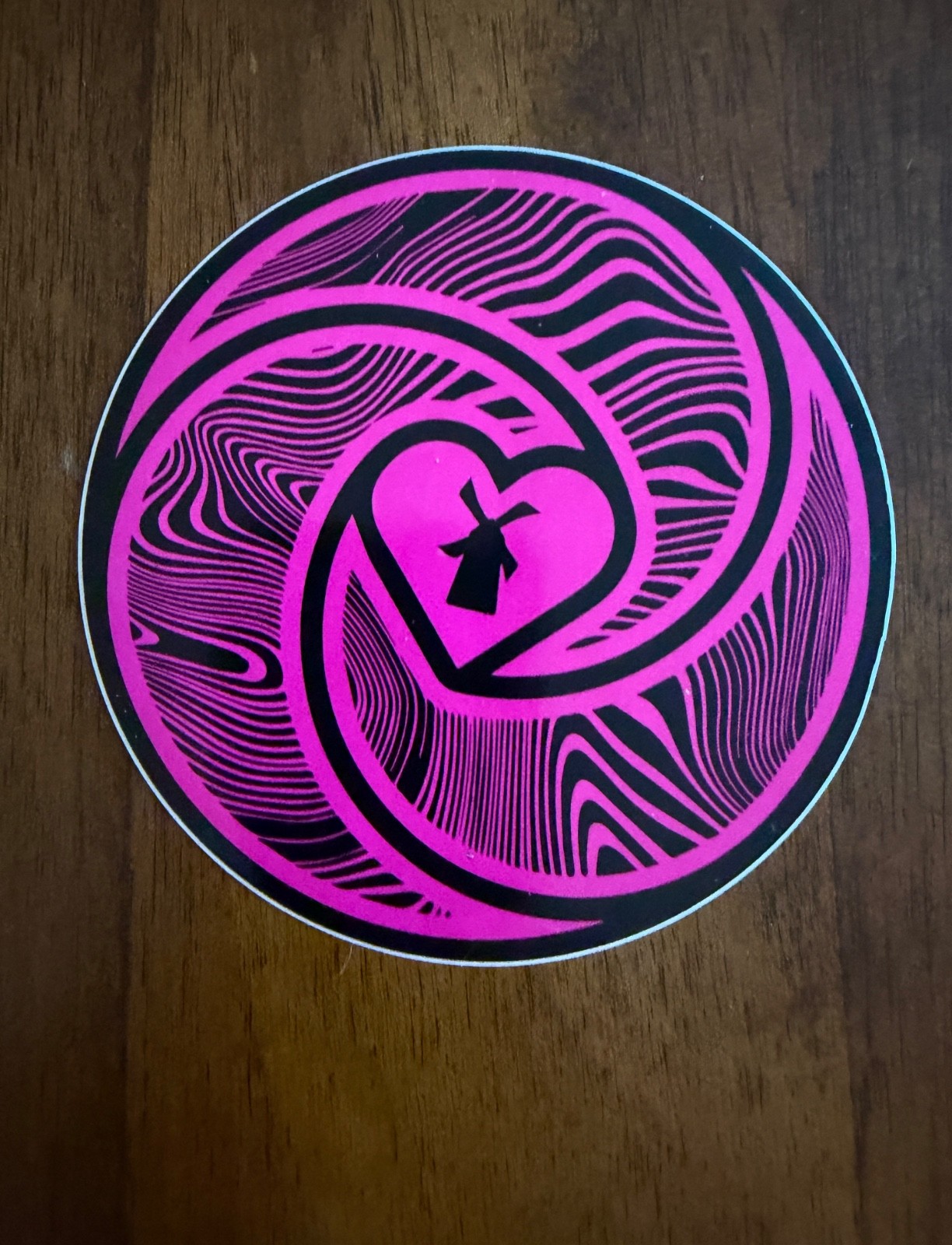 Dutch Bros Pink Heart Windmill Sticker