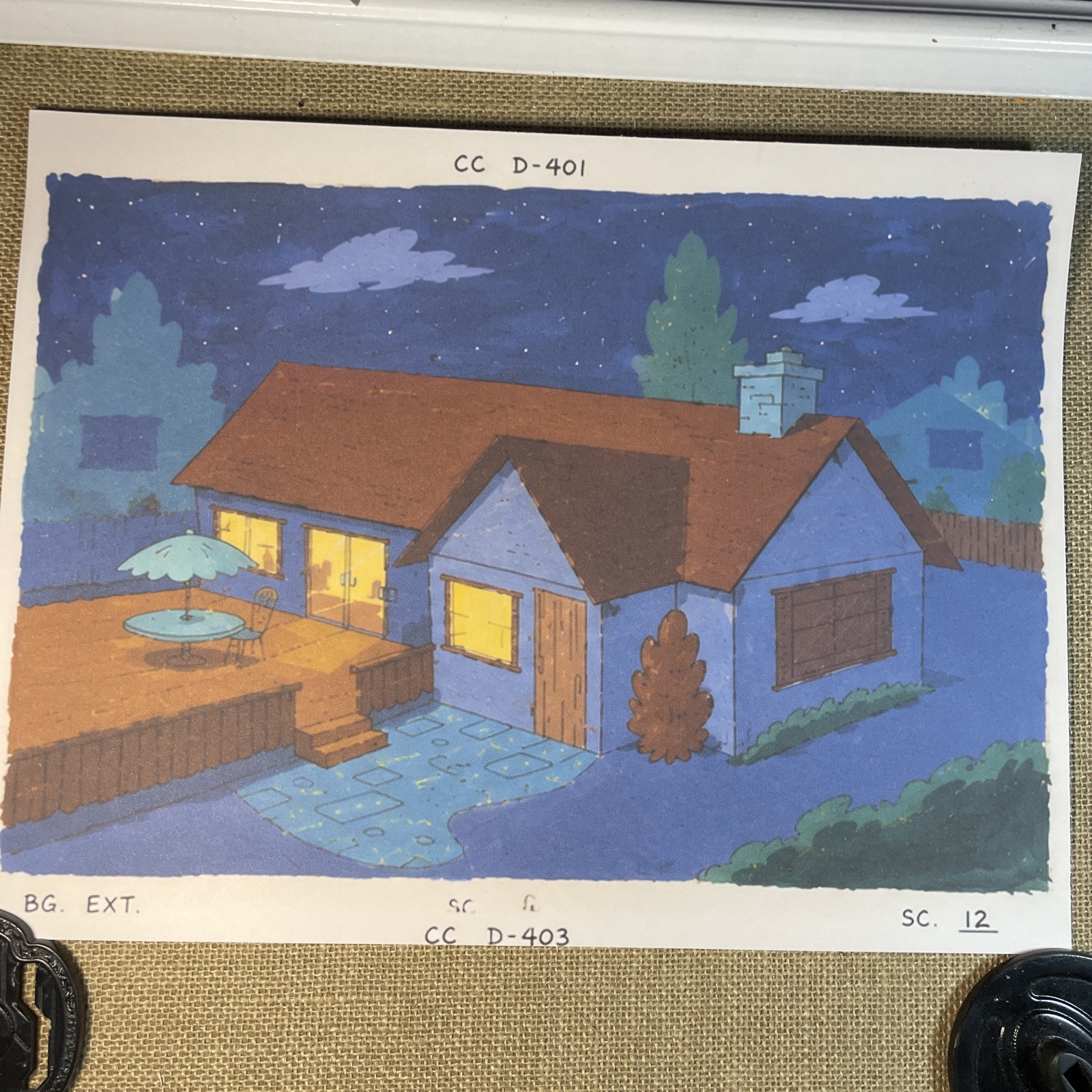 Ed, Edd n Eddy animation Cel Animated 80’s Cartoon background Print Art Vtg R
