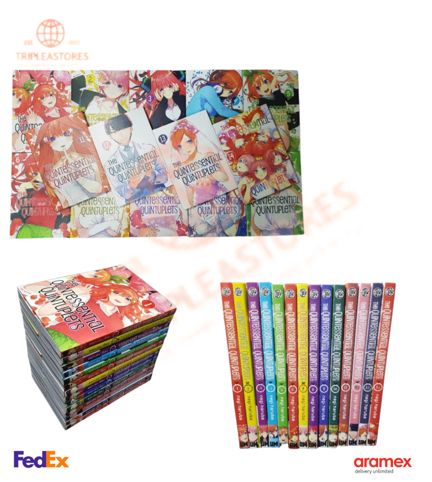 The Quintessential Quintuplets Vol 1-14 Manga English Full Set New Negi Haruba