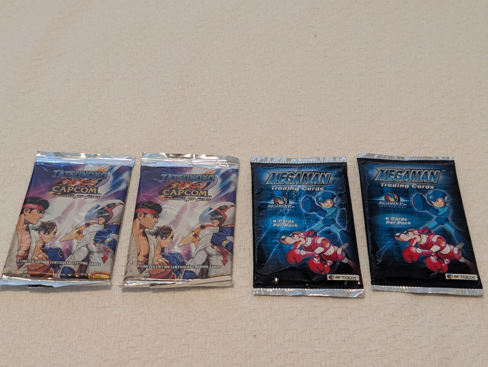 Artbox Tatsunoko vs. Capcom & Mega Man Limitd Lenticular Card Packs Lot Rare CCG