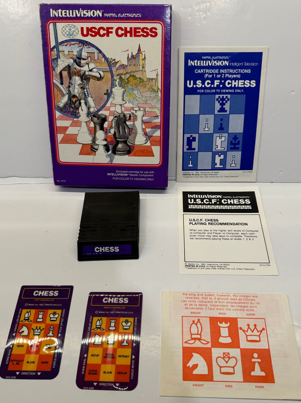 USCF Chess Intellivision Mattel 1982 CIB Complete in Box L@@K