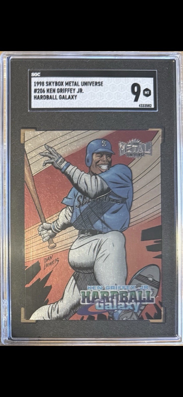 1998 Skybox Metal Universe #206 Ken Griffey Jr Hardball Galaxy SGC 9 MT HOF