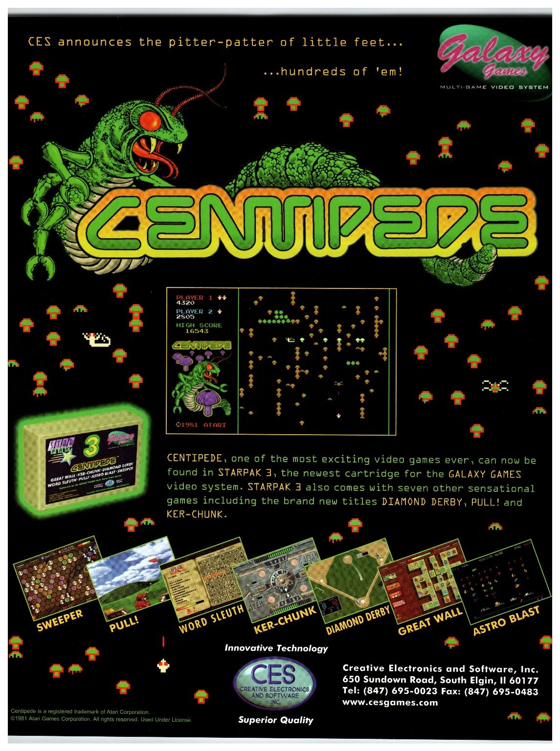 JOB LOT 5x Original NOS Centipede Arcade Flyers Wholesale Dealer Bulk Lot