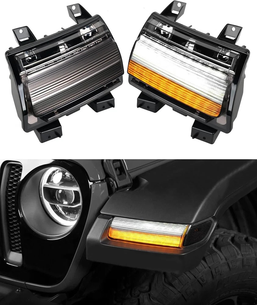 LED Fender Lights for Jeep Wrangler JL Sport 2018-2024