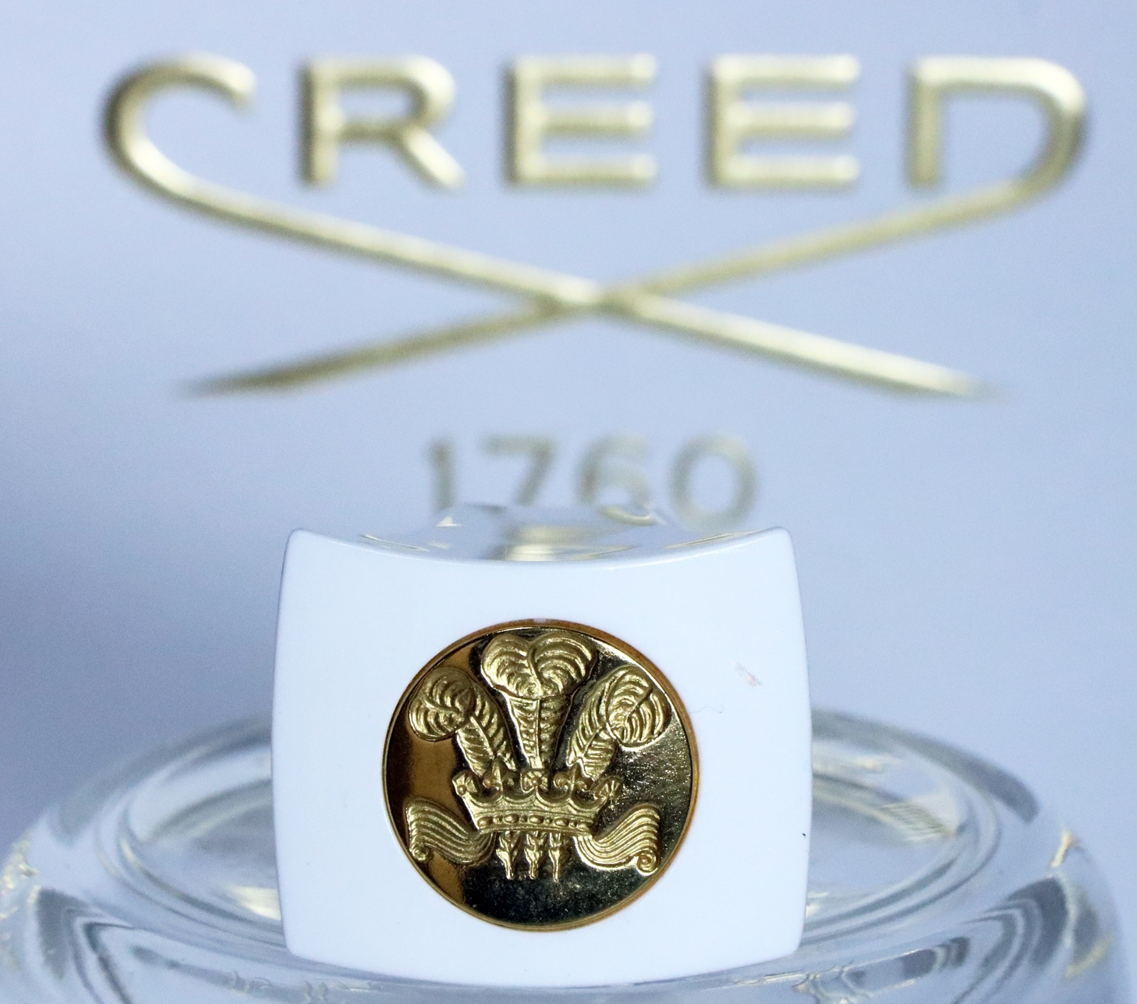 Creed White Perfume Cap - Generation 3 Square Cap. Niche Perfume Cap. Gold Seal