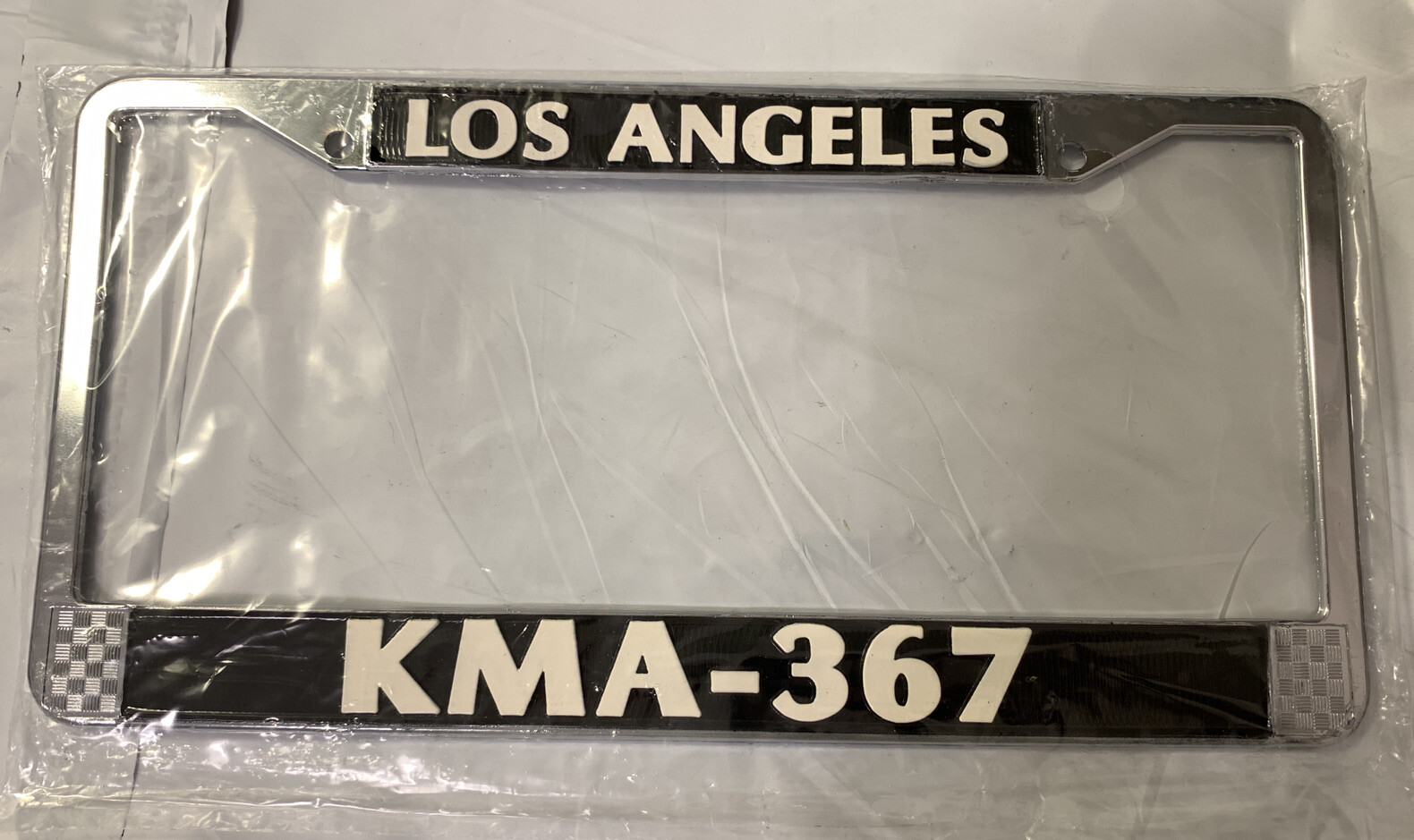 NEW OFFICIAL KMA-367 Los Angeles LAPD Chrome License Plate Frame 11-99 Police