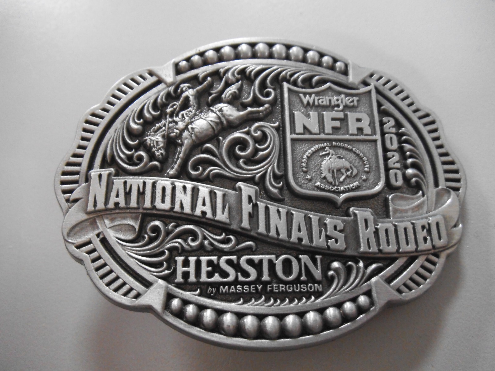 Hesston National Finals Rodeo 2020 belt buckle youth size