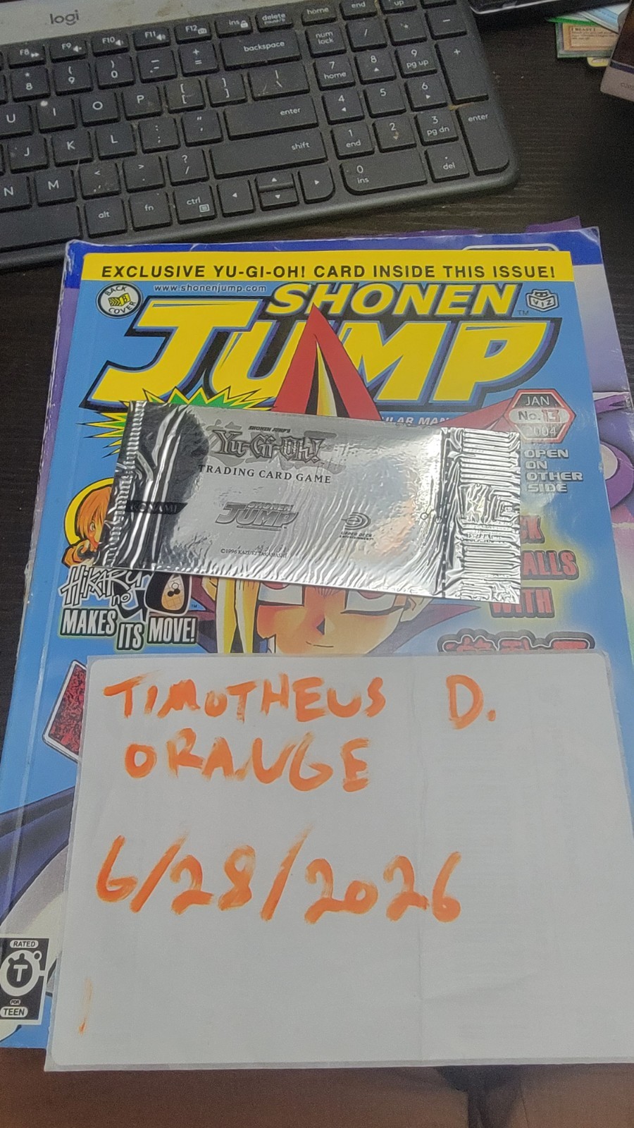 SHONEN JUMP LOT, SEALED RED EYES B DRAGON YU-GI-OH CARD KONAMI 2004