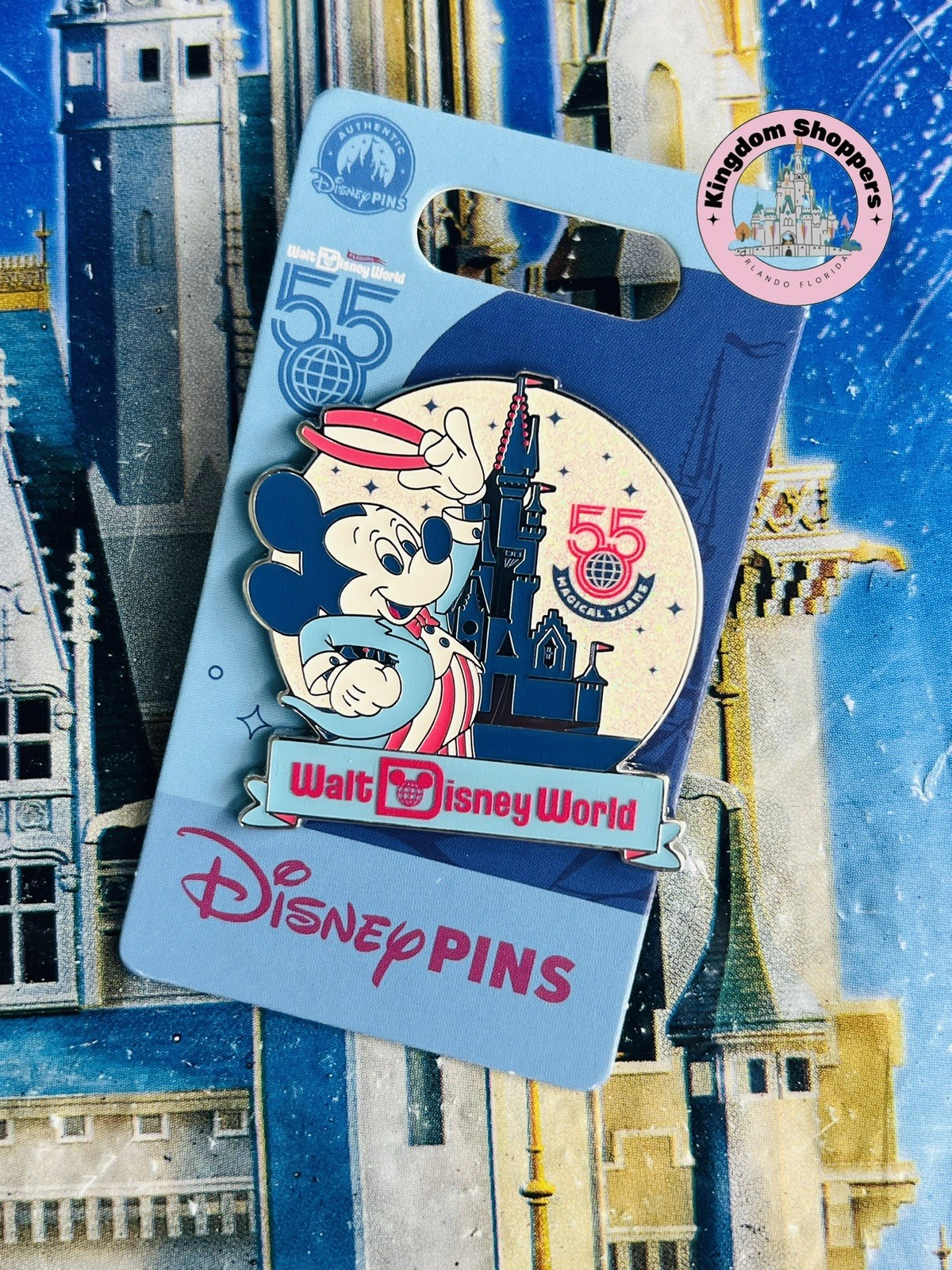 2026 Disney Parks Walt Disney World 55th Anniversary Mickey Mouse OE Pin
