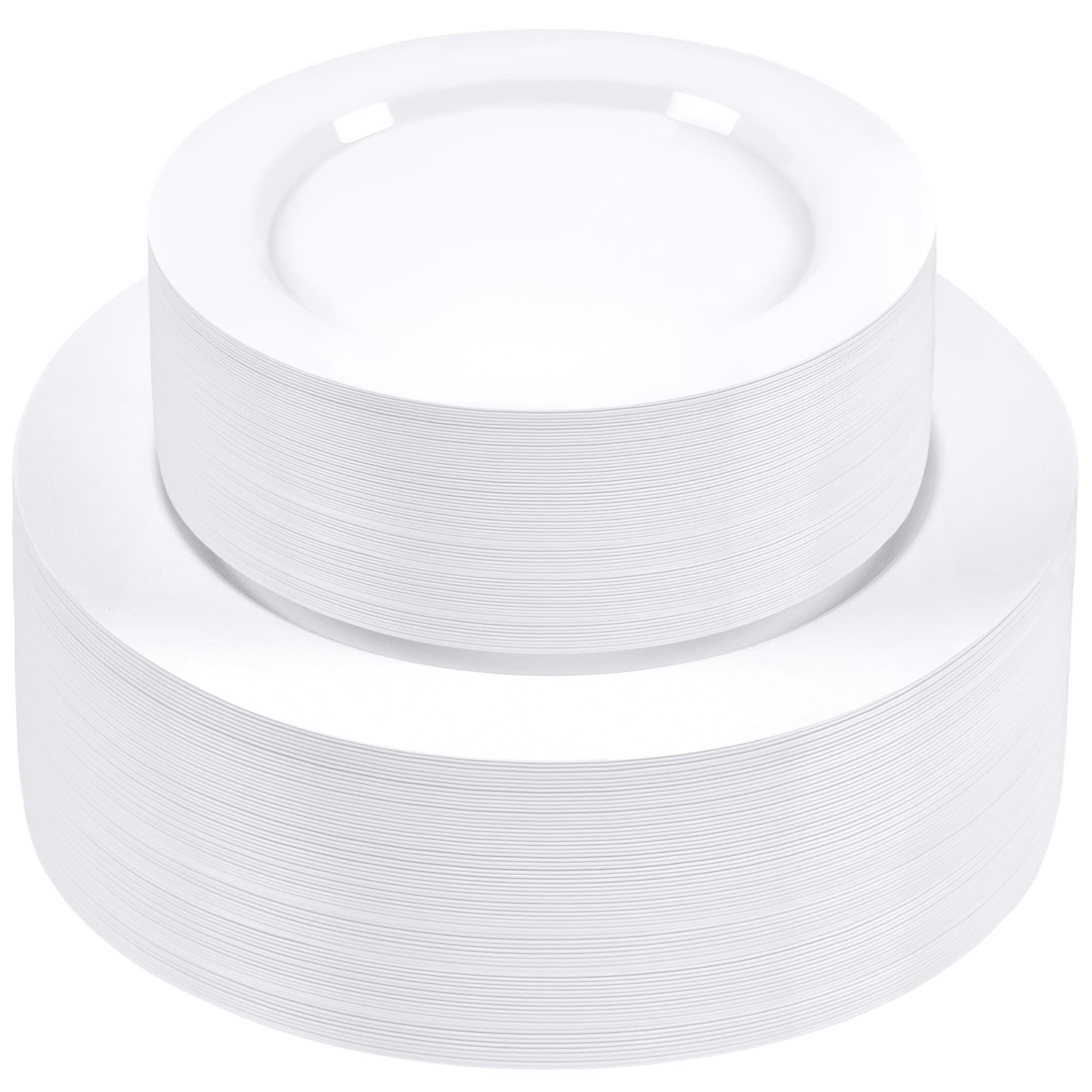 SETUP 100-Piece White Plastic Dinnerware Set – 50 10.25\