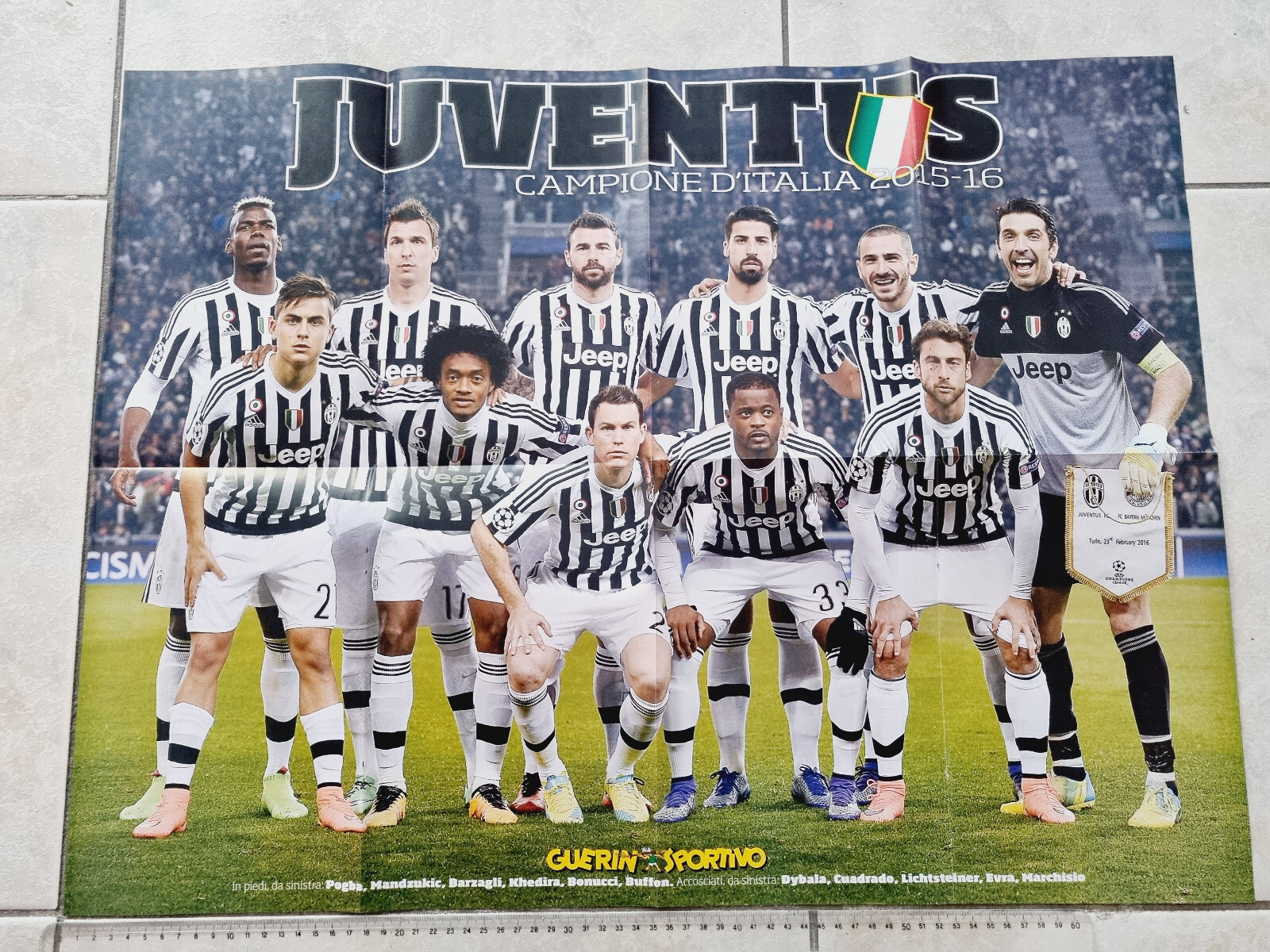 Juventus Championship Title Poster 2015-2016 Guerin Sportivo