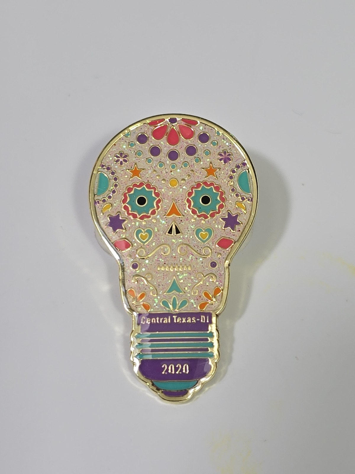 Destination Imagination Pin Central Texas DI 2020 Sugar Skull Light Bulb
