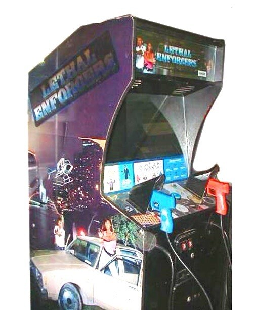 VINTAGE ARCADE GAME - 1992 KONAMI LETHAL ENFORCERS - WORKING - *RARE*