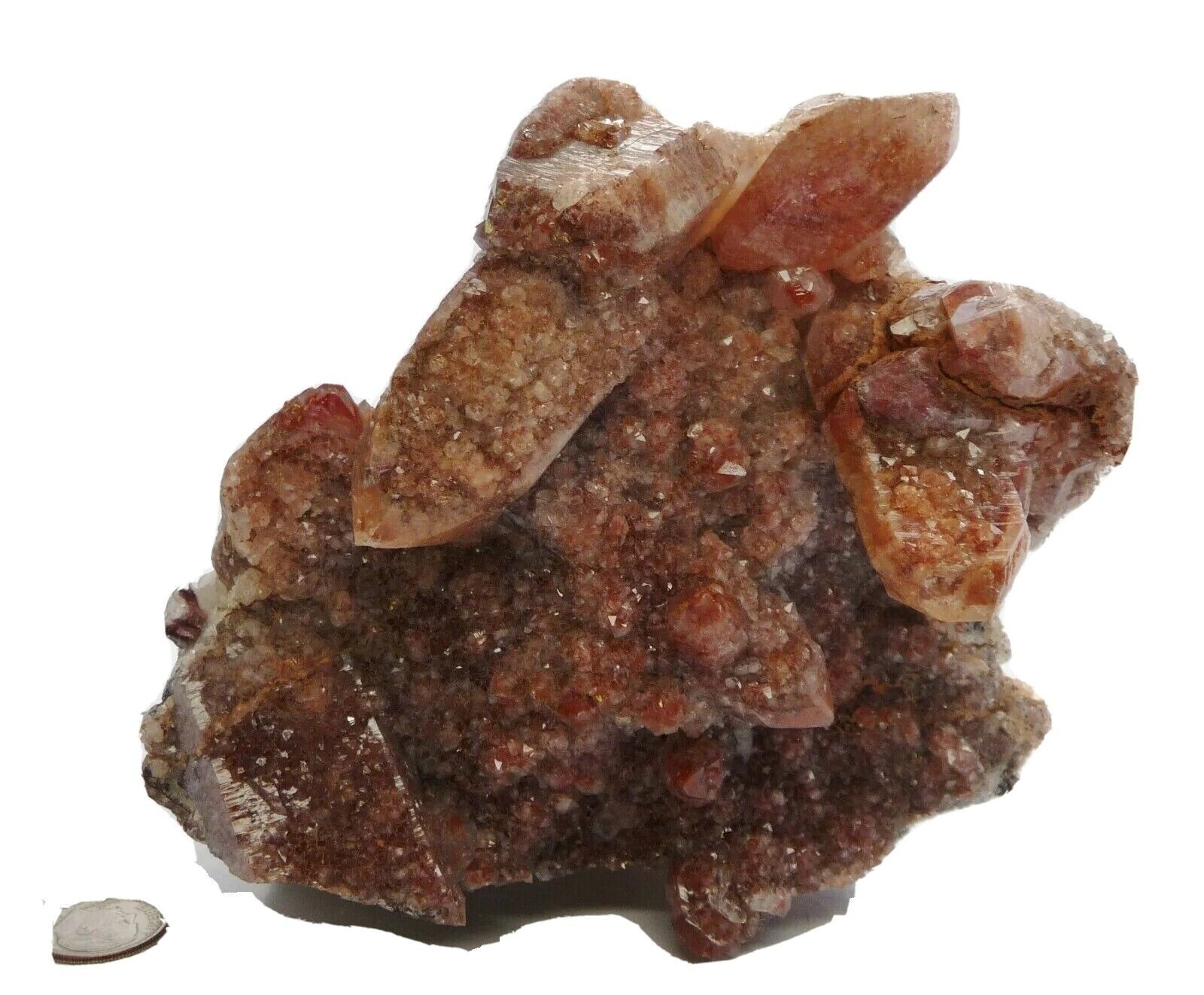 2.4 LB RARE Natural Red Quartz Crystal Cluster Morocco Nice Display