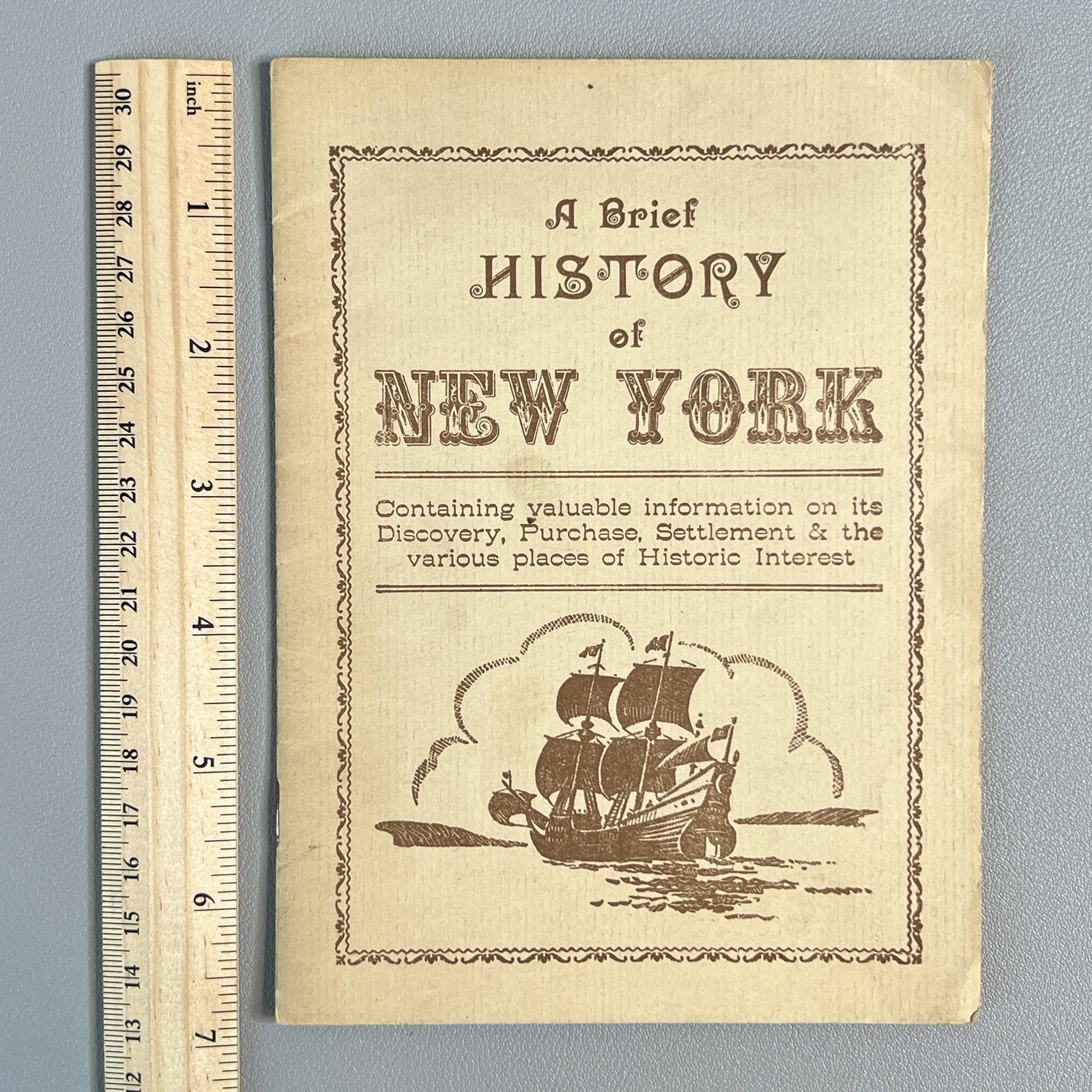 Vtg 1948 Empire State Building Observatory Brief History New York Foldout Map