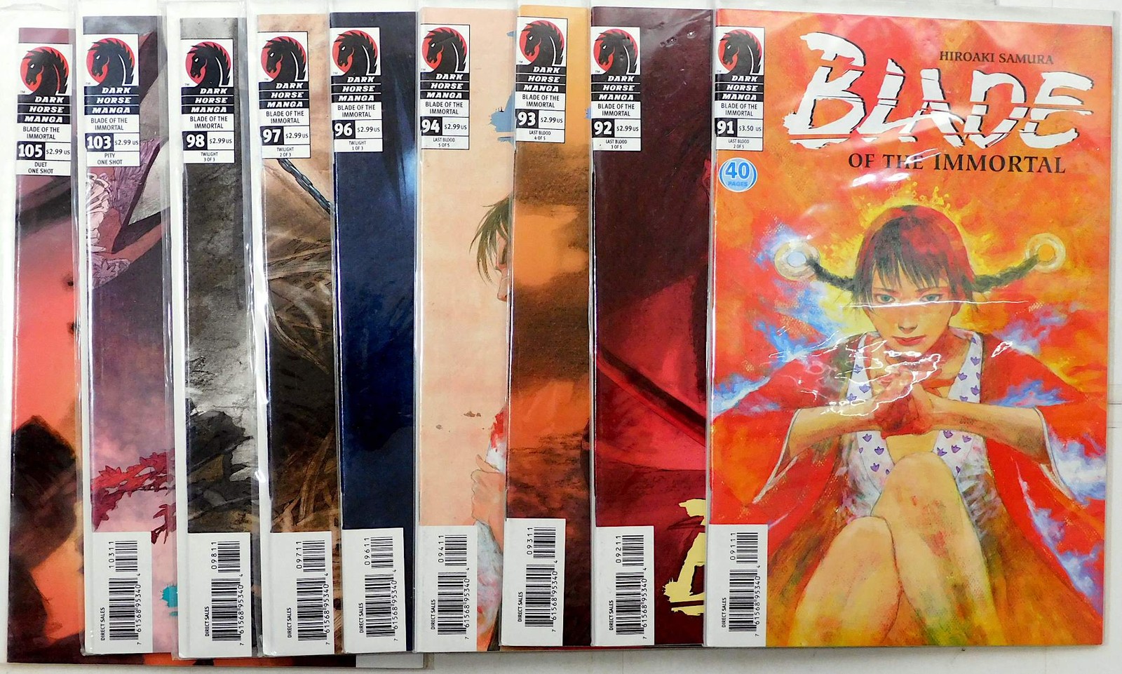 Blade Immortal Lot 9 #91, 92, 93, 94, 96, 97, 98, 103 105 2004 Dark Horse Comics