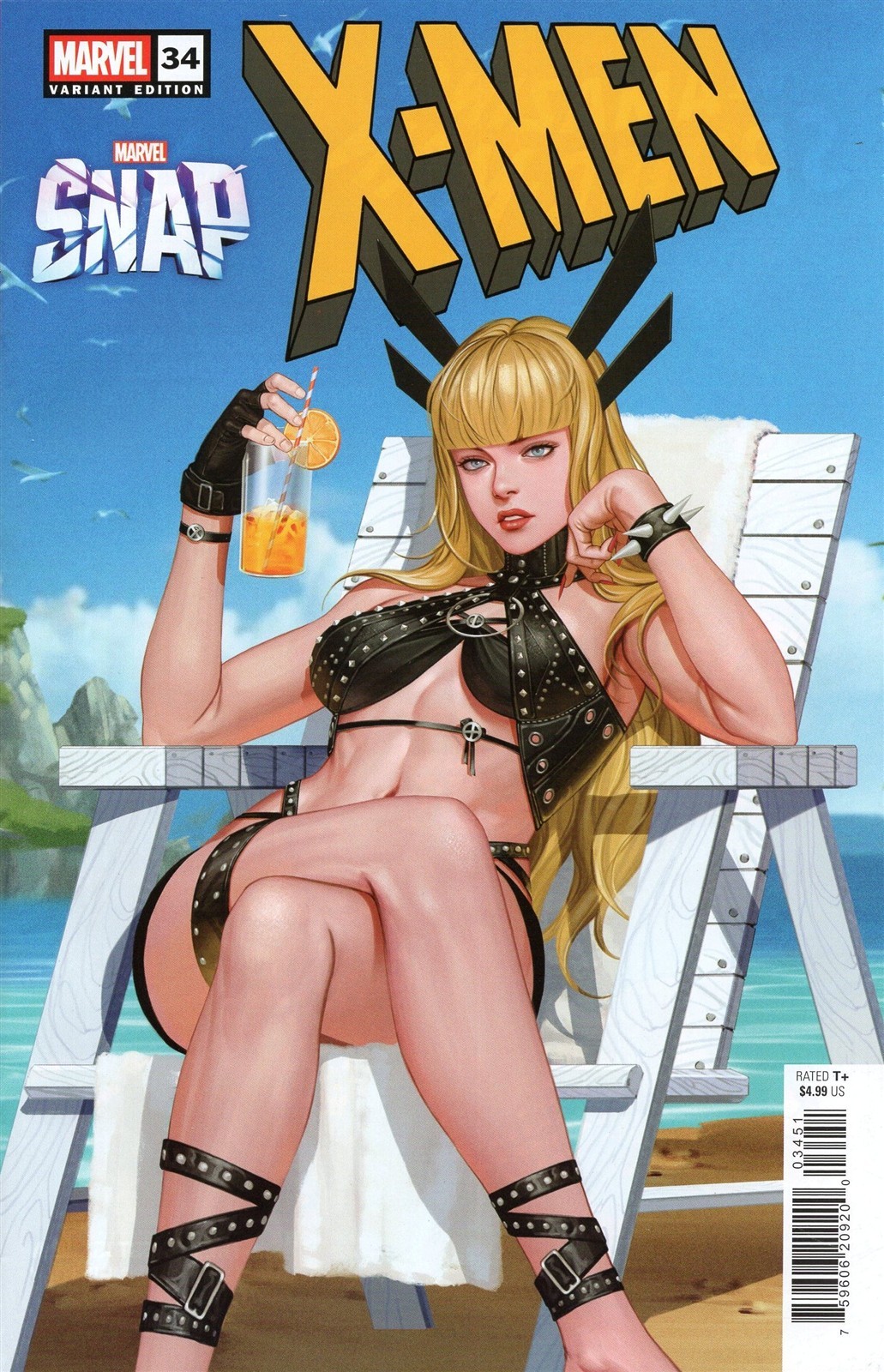 X-Men #34 Lee Marvel Snap Swimsuit variant cover Magik Juggernaut Cyclops 2026