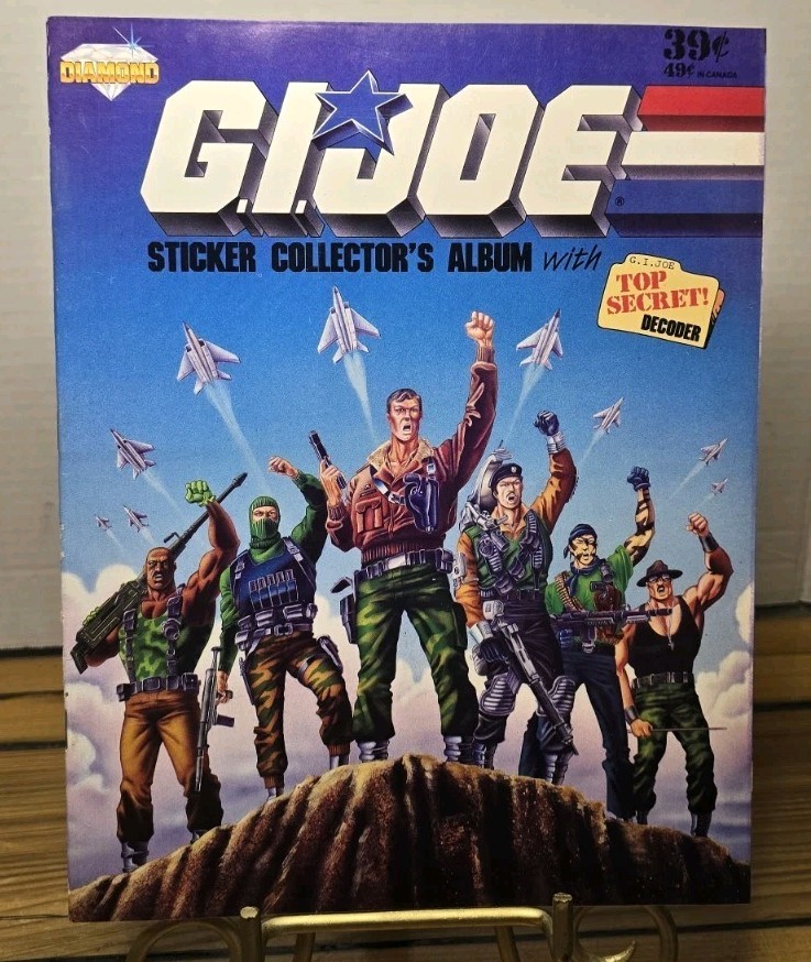 1986 G.I. Joe Sticker Album Diamond Hasbro Unused NOS Mint w Top Secret Decoder