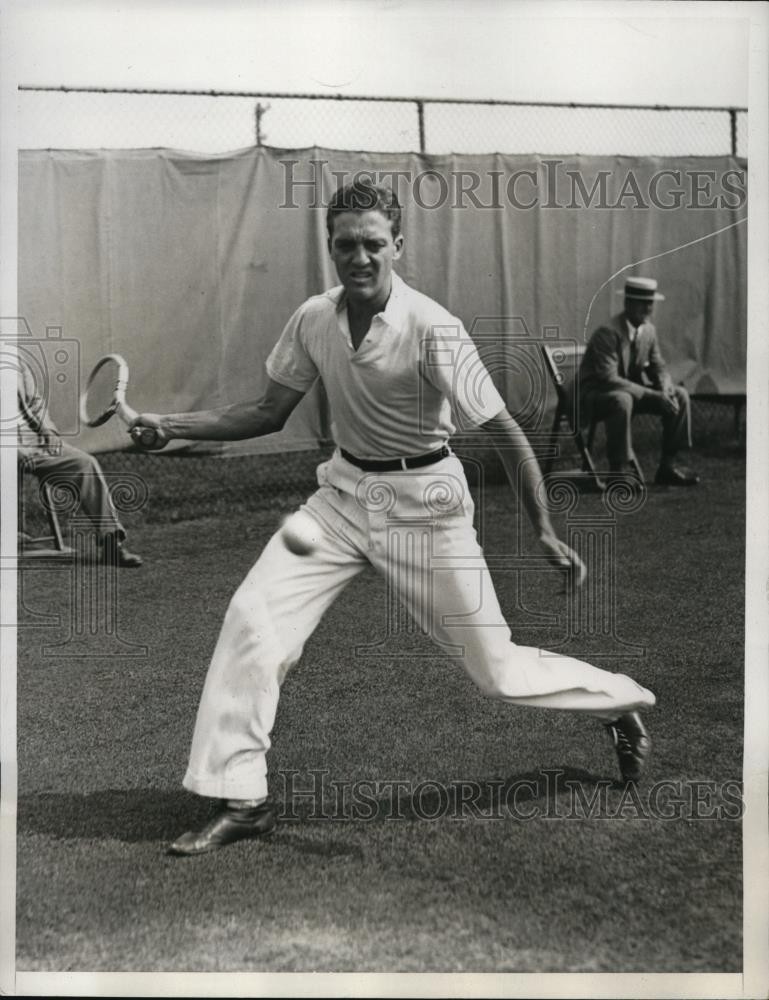 1933 Press Photo Clifford Sutter vs Cician McGrath at National tennis in NY