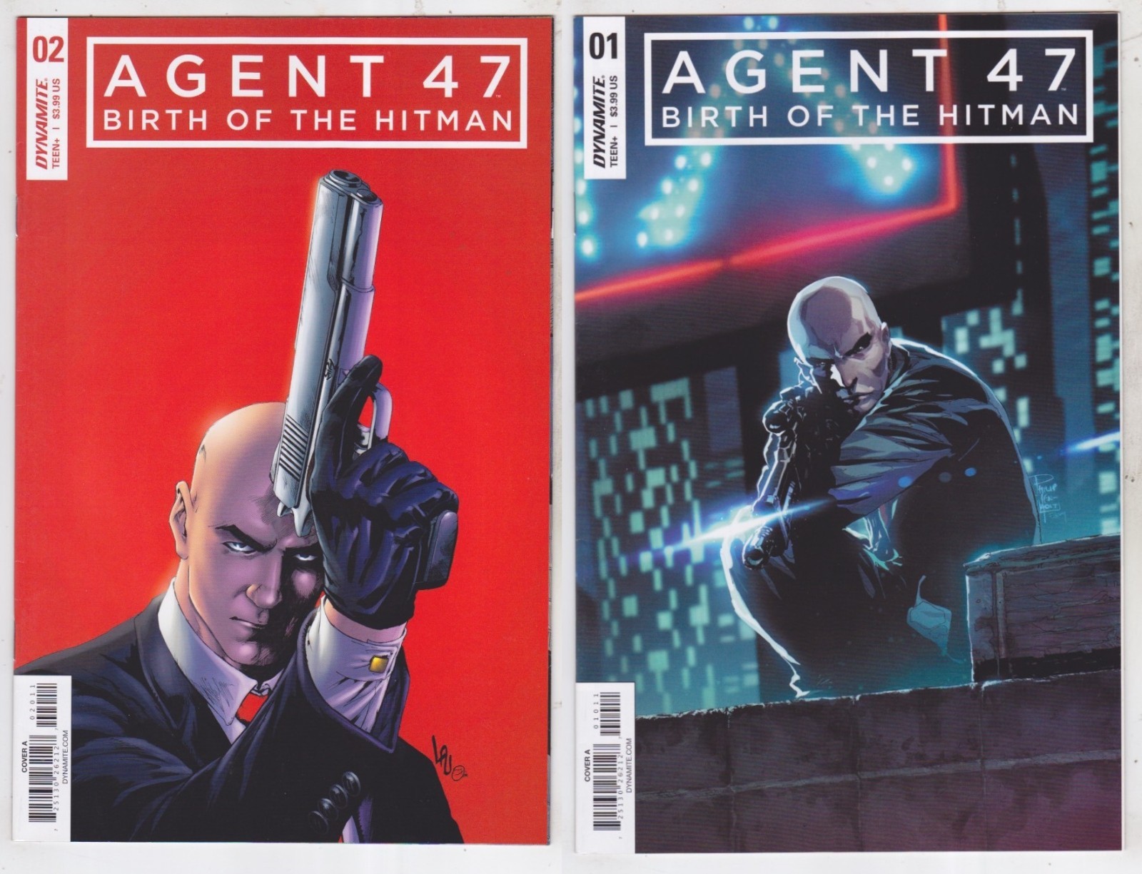 Agent 47 Birth of the Hitman #1 & 2 Rare Dynamite Comic Book Set 2017