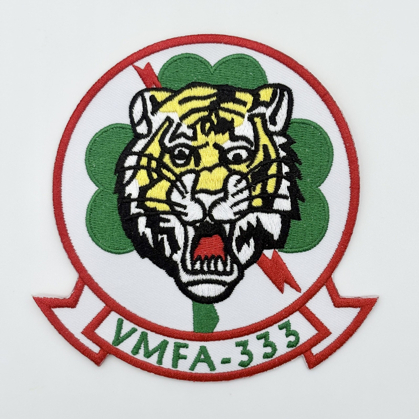 VMFA-333 Fighting Shamrocks Patch – Embroidered, Iron on, 4 Inch