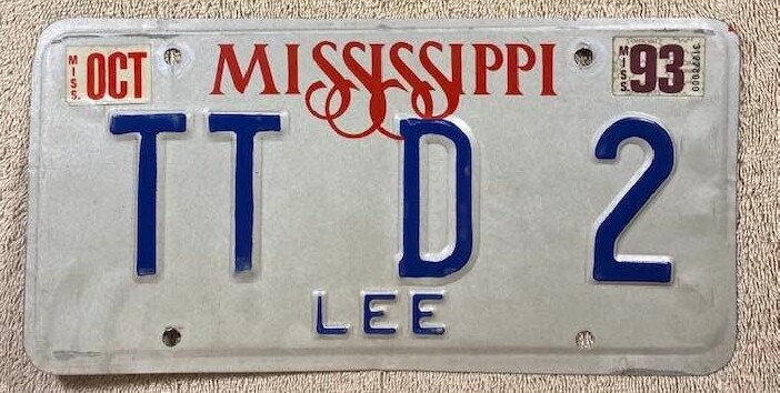 TT D 2 Vanity License Plate Vintage Transport Tycoon Deluxe Game 