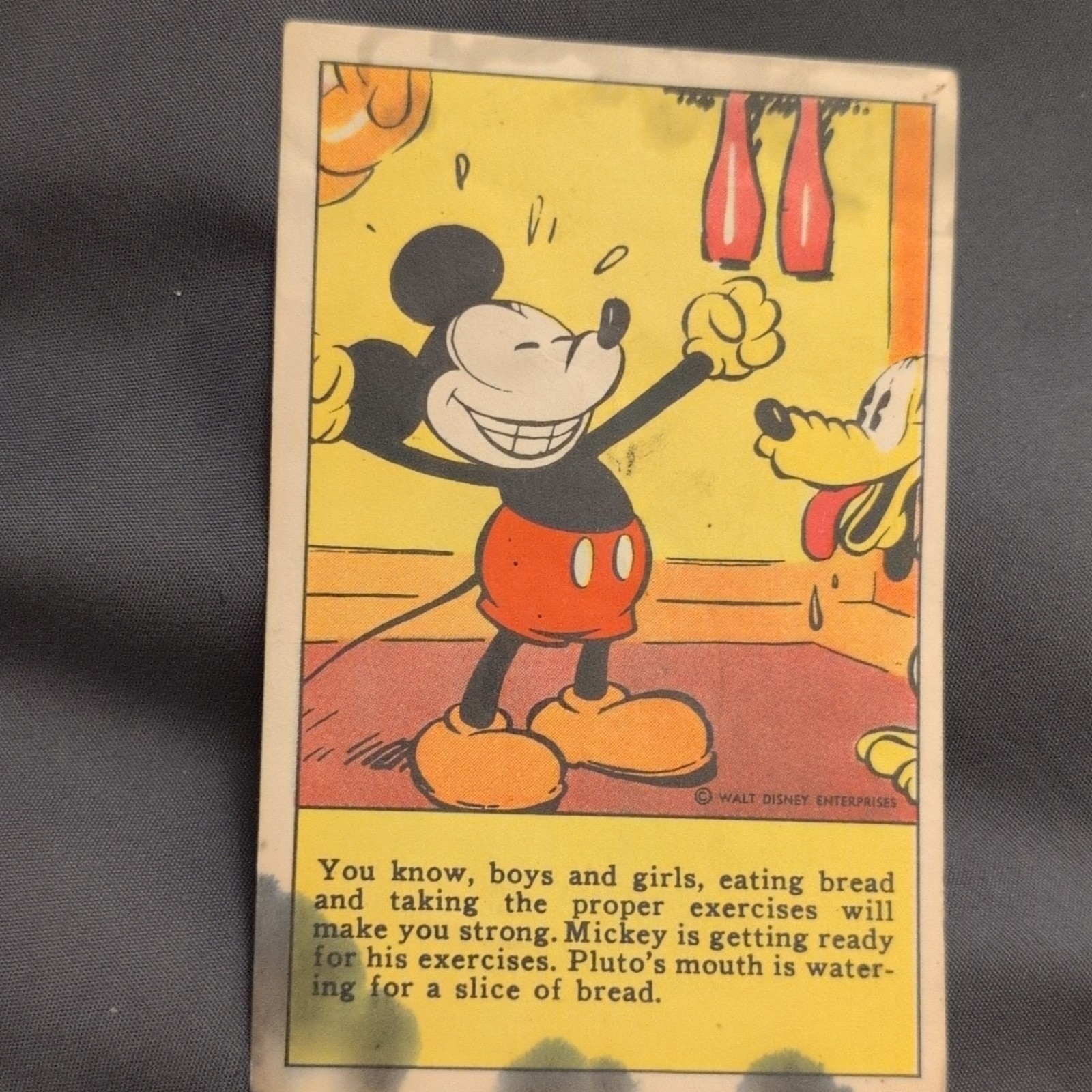 RARE  1935-37 Vintage Walt Disney Enterprises Bell Bread Promotional Card D52 