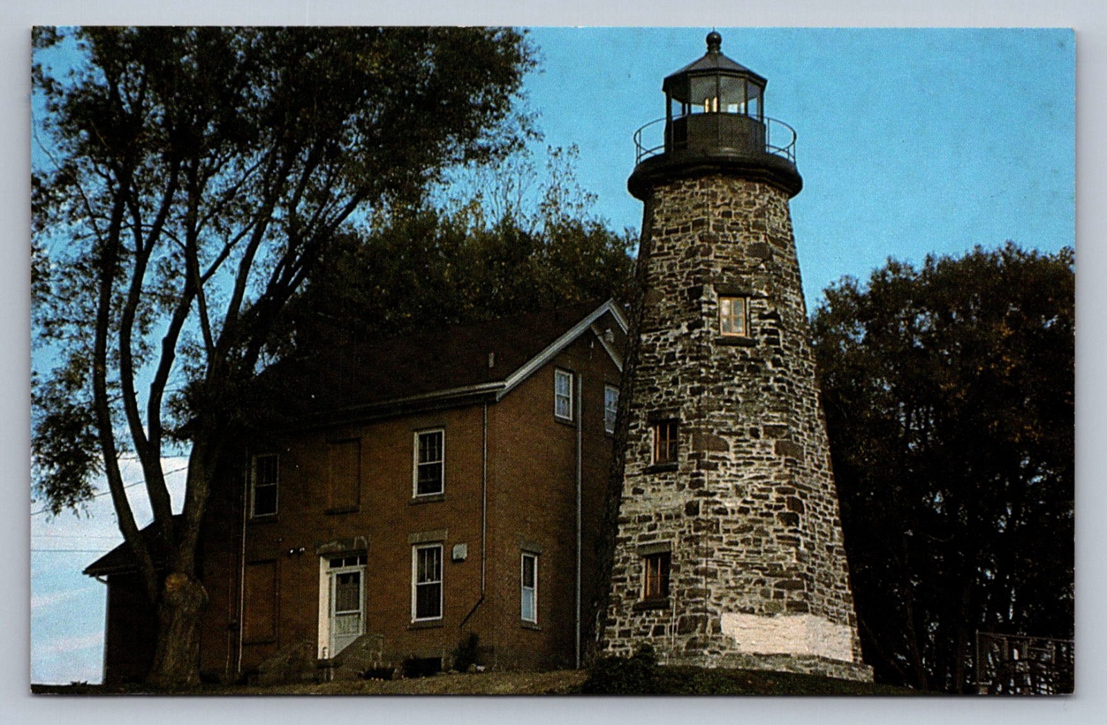 Postcard New York Rochester Charlotte-Genesee Lighthouse Exterior Chrome   P796