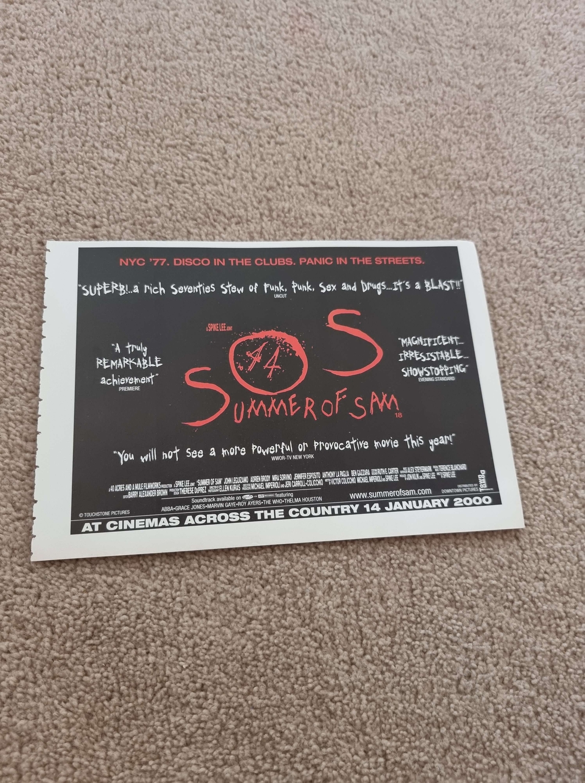 TNEWM115 ADVERT 5X8 SUMMER OF SAM : IN CINEMAS