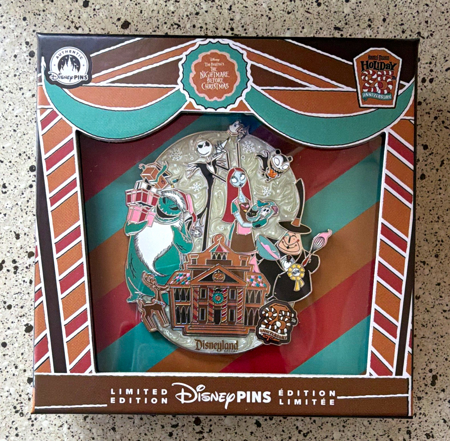 Haunted Mansion Holiday Mini Jumbo Disney Pin LE 2000 Nightmare Before Christmas