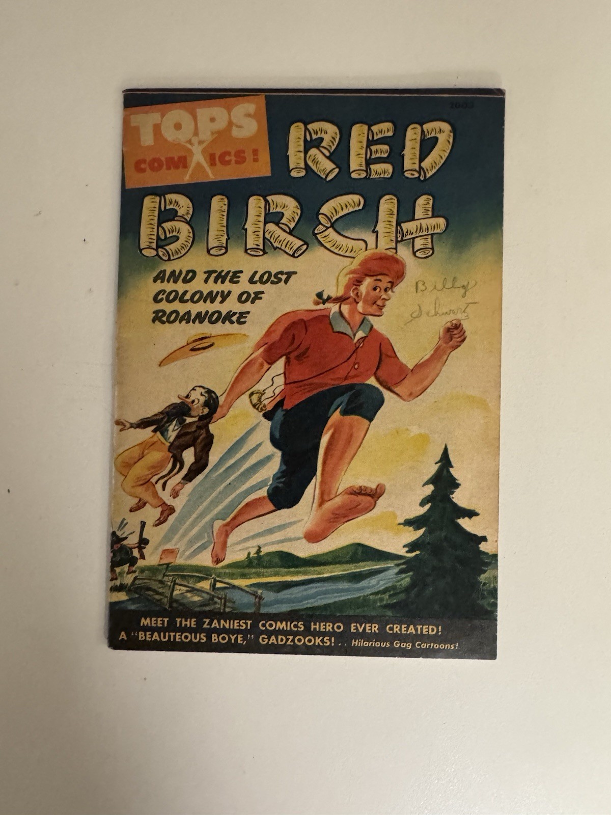 Vintage Red Birch & The Lost Colony Of Roanoke - Tops Comics 1944