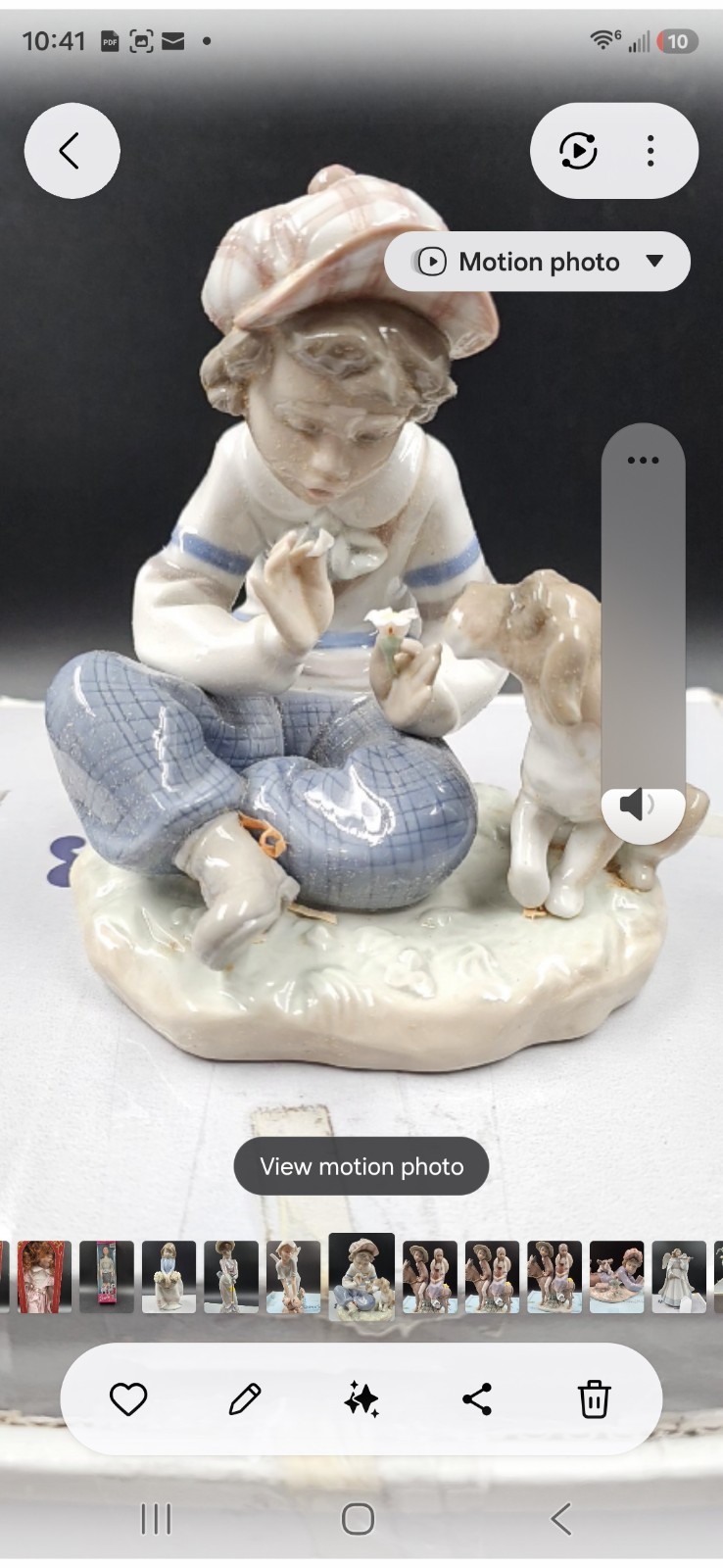 Lladro BoyWITH puppy
