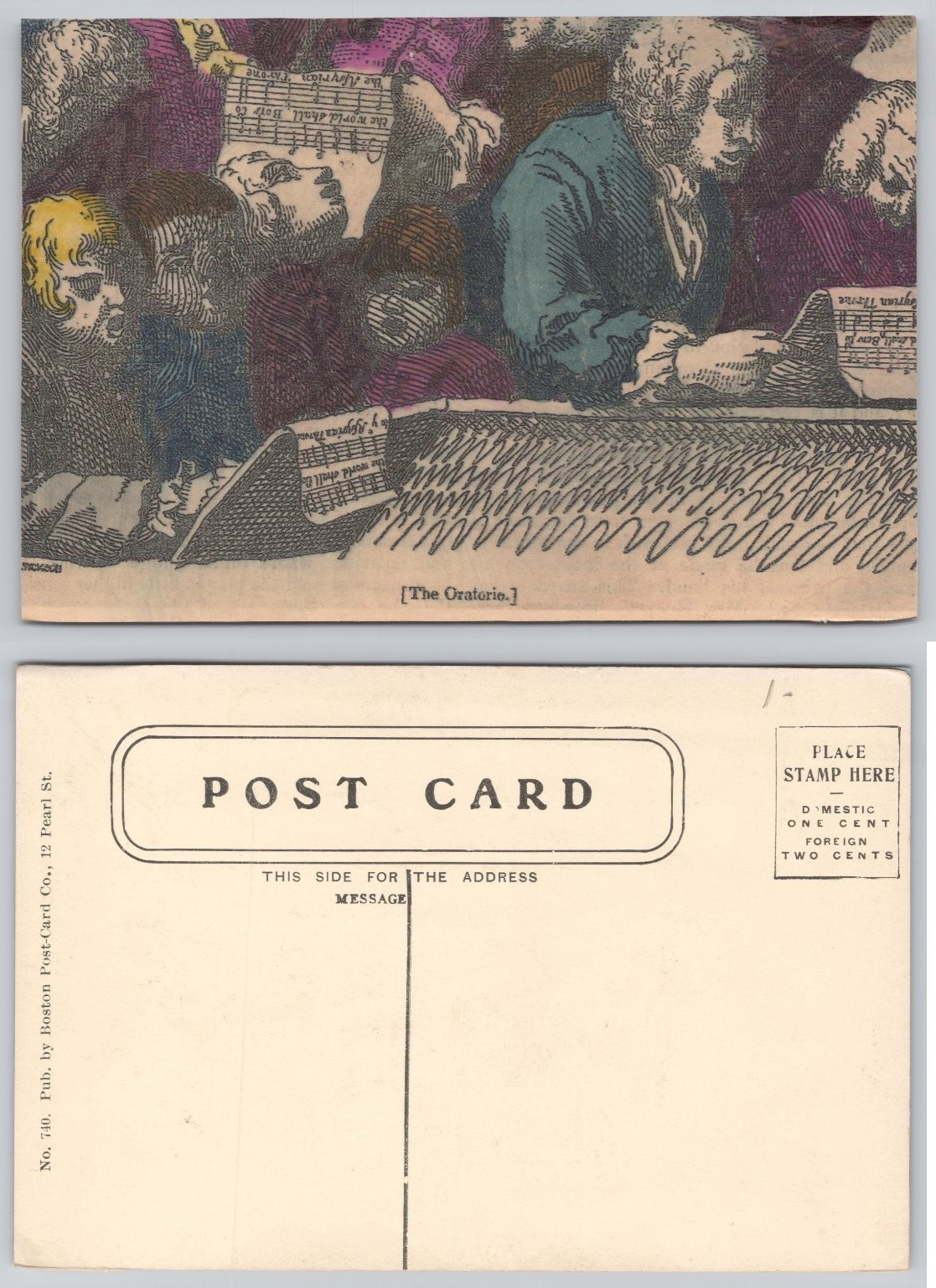 Vintage Boston Postcard: The Oratorie Handel\'s Messiah Chorus Art Print