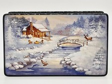 Ukrainian lacquer box “Happy Christmas time” Hand made in Ukraine exclusively picture