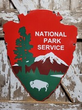 VINTAGE NATIONAL PARK PORCELAIN SIGN FOREST SERVICE 28