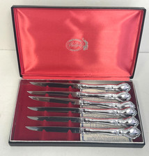 MINT x6 Vintage Carvel Hall Merrimack Steak Knives with Box & Cert picture
