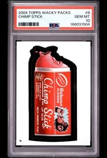 2004 TOPPS WACKY PACKS #8 CHIMP STICK POP 1 PSA 10 GEM MINT picture