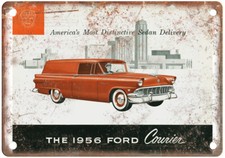 Vintage 1956 Ford Courier Sedan Delivery Ad Retro Look Metal Sign A5640 picture