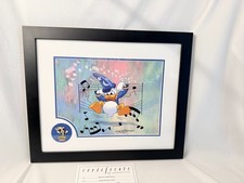 2003 Disney Mickey's Philharmagic Framed Donald Duck Print Pin & Certificate picture