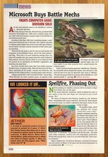 1999 MechWarrior/MechCommander PC/Magic The Gathering Spellfire Print Ad/Poster picture