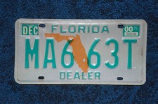 2000 Florida DEALER License Plate picture