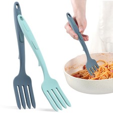 2pcs Silicone Flexible Forks, Multifunctional Cooking Fork Heat Resistan-t Bl... picture