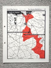 The Russian Battlefront around Moscow - 1942 Vintage WW2 Serial Map Service Map picture