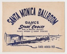 1947 Santa Monica Ballroom Pier CA Dance to Spade Cooley Souvenir Photo Folder picture