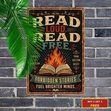 Funny Book Lover Bookworm Library Sign Reader Literature Hobby Room Decor picture