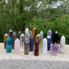 Wholesale Lot 21PCS Natural Quartz Obelisk Tower Point Crystal Healing picture