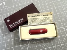 Vintage 80s VICTORINOX Original no keyring Companion 58mm Red Alox Handle NIB picture