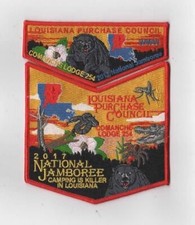 Comanche Lodge 254 2017 NSJ Flap Set RED Bdr. Louisiana Purchase Council [KY-480 picture