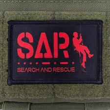 Search And Rescue Patch SAR Moral Tactical Military Army USA Hook & Loop 3x2 picture